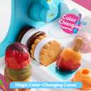 lalalark Ice Cream Maker Toy for Kids, Play Ice Cream Set and Ice Cream Scoop Toy, Pretend Ice Cream Shop, Color Changing Play Food for Kitchen, Birthday Gift for Girl Boy Toddler 3 4 5+ Year Old