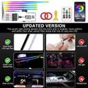 Interior Car LED Strip Lights, Acrylic LED Lights RGB Dreamcolor 6 in 1 with 175 inches 593 LEDs Fiber Optic Ambient Lighting Kits,APP and Remote Control 16 Million Colors Car Neon Lights