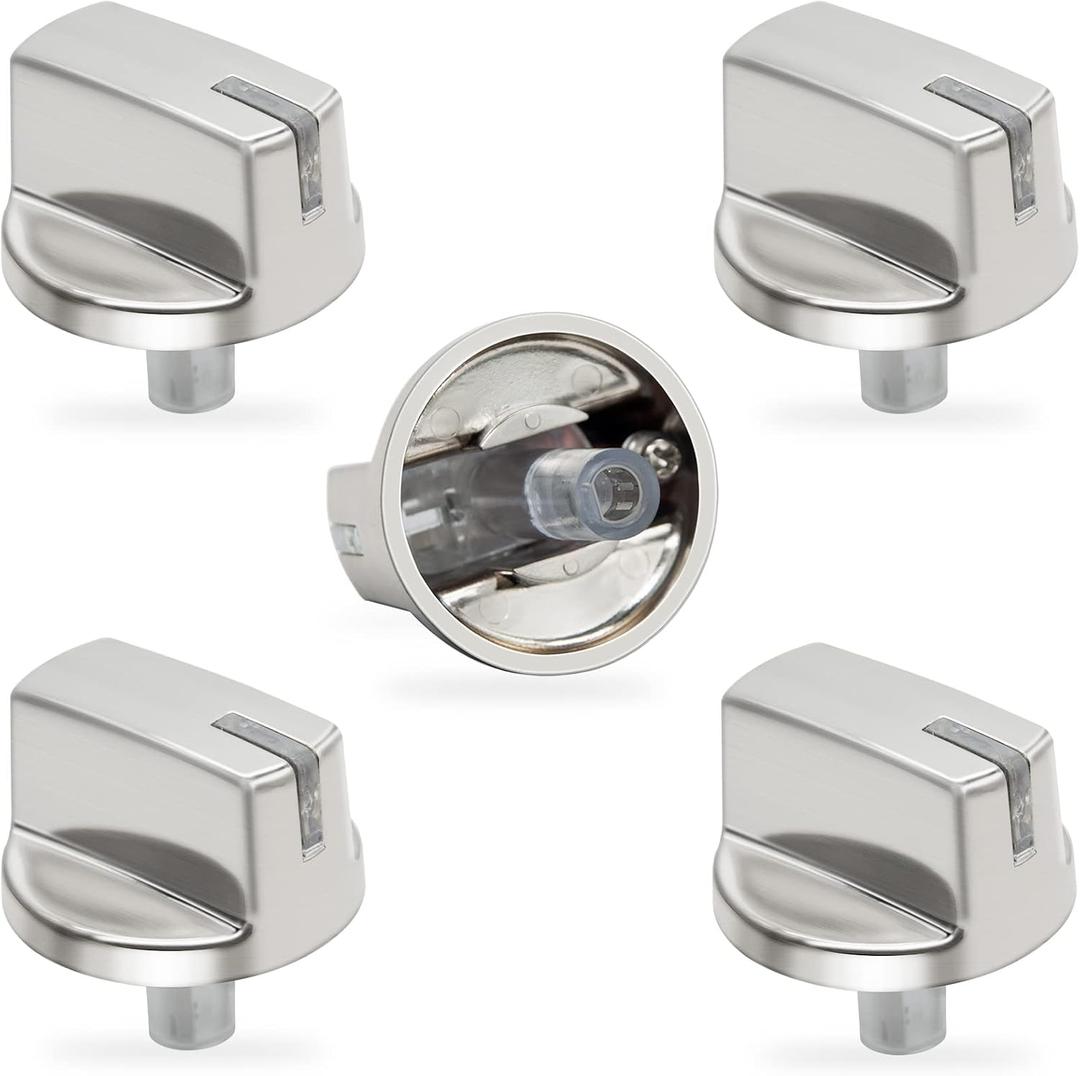 5 Pack AEZ73293801 Gas Stove Knobs - Compatible with LG Stove/Range Knobs - Replace 2025031, AP5594929, AH3639420, EA3639420, PS3639420, EBZ60710601