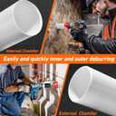 PVC Deburring Tool, 2 in 1 Inner Outer Pipe Reamer, Pipe and Tubing Chamfer Plumbing Tool for OD 0.92in to 3.89in, ID 0.75in to 3.5in PVC, CPVC, ABS, PP, PE Pipe