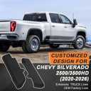 Mud Flap Delete Compatible with Chevy Silverado 2500HD 3500HD (2020-2026) 2WD/4WD, Front & Rear Splash Guards Fender, All Weather Protect Mud Flap Removal Kits for Silverado 2500/3500HD (Set of 6)