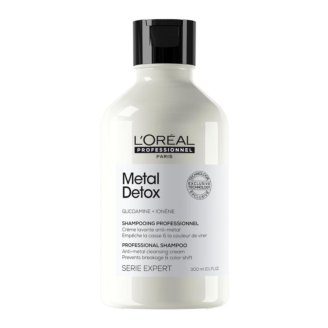 L'Oral Professionnel Paris Metal Detox Shampoo - Sulfate-Free Anti-Breakage Shampoo For Color-Treated Hair, Detoxifies, Prevents Damage & Prolongs Hair Color