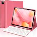 TQQ for iPad Air 13-inch (M4/M3/M2, 2026/2025/2024) & Pro 12.9 inch Case with Keyboard, Keyboard case for 12.9-inch iPad Pro 6th/5th Gen - with Pencil Holder for iPad Air 13-inch 2026 (Watermelon Red)