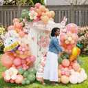 Easter Balloon Garland Arch Kit, 143PCS Happy Easter Party Decorations with Rabbit Carrot Balloons for Spring Birthday Party Baby Shower Decorations