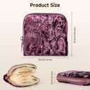 SEIUACN Travel Jewelry Case,Anti-Scratch&Portable Travel Organizer Pouch for Rings Bracelets Necklace Earrings,Small Jewelry Bag (Purple)