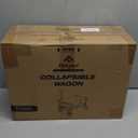 Favoyard Extra Large Collapsible Wagon Carts Foldable 220L & 360LBS Portable Folding Wagons with All-Terrain Wheels & Brakes Heavy Duty Outdoor Utility Carts for Grocery Camping Shopping Sports Garden (Black)