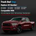 Rear Bed Step,Retractable Bed Step Bumper Step for Dodge Ram 1500 DT New Body Style with Dual Exhaust Vehicles 2019 2020 2021 2022 2023 2024, Replaces # 82215289AH 82215289AG