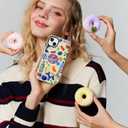 SOKAD Magnetic Summer Collage Phone Case for iPhone 15, Cute Fruits Drinks Collage Pattern Compatible with Magsafe Matte Protective Case Cover with Screen Protector for Girls Women