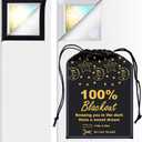 100% Blackout Blind White (118"x 59") Curtains Window Cove [DIY Cut to Any Size or Shape] [Hook & Loop Tabs][ Portable Bags for Travel ] [Light & UV Blocking ] for House,Baby Nursery,Apartment (White and Silver-grey)