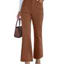 GRAPENT Womens Pants Casual Womens Wide Leg Pants Warm Clothes for Women Winter Cocoa Brown X-Large 
