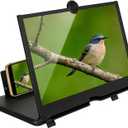 10'' Screen Magnifier Version, 2026 New Screen Magnifier for Cell Phone, Movies, Videos, and Gaming, Amplifier Desktop Magnifying for Seniors Reading (Black)