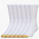 GOLDTOE Men's 656S Cotton Crew Athletic Socks (Multipack)