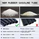 3.3 Feet Fuel Line Hose - 3/8" 1/2" 5/16" 1/4" 3/16" ID NBR Rubber Gasoline Tube with 20pcs Clamps for Small Engines, Fits for Kawasaki EZGO Golf Cart Snowmobile Motorcycle ATV Tractor5 Size