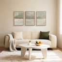 FWIEXA Grey Green Abstract Canvas Wall Art Set 3, Neutral Landscape Framed Prints, Modern Lake Scenery Paintings, Beige 16x24In Watercolor Artwork Poster for Farmhouse, Living Room, Bedroom, Office