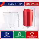Showgeous 200 Pack 9 oz Clear Plastic Cups Plastic Wine Glasses