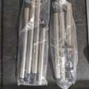 Broom and Dustpan Set for Home Long Handle (51" Length) Extendable Standing Dust Pan for Indoor Lobby Office Kitchen Cleaning (Black and Orange)