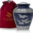 Smartchoice Cremation Urns for Human Ashes Adult - Handcrafted Funeral Memorial Ashes Urn Wings of Freedom Cremation Urn