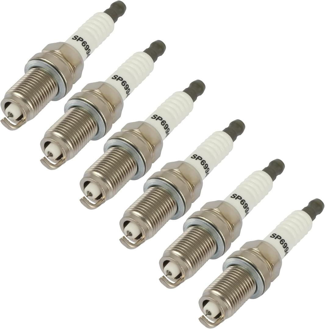 ECCPP Spark Plug Platinum Iridium Fit for 2007-2009 for Acura for MDX 3.7L/V6,2002-2005 for Honda for Civic 2.0L/L4 Replacement for 6994,IZFR6K-11 (6 Spark Plugs)