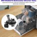 WD19X25278 Dishwasher Diverter Valve Kit Fit For GE Whirlpool Kenmore Maytag Amana Dishwasher Replacement Parts WD00X25260, WD18X21678, WD19X25259