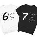 Wlen 67 Shirt for Couples Funny Meme Number T-Shirt Six Seven Tee Tops for Men Women (M)