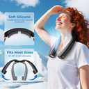Outdoor Neck Fan 8000RPM Hurricane Wind, Portable Personal Fan Rechargeable, Proven Battery 20Hrs, 6 Adjustable Cooling Speeds, 360 Airflow, Hands-Free Wearable Fan for Camping Travel, Black