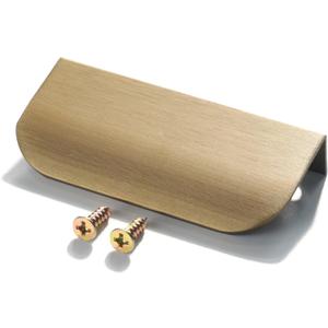 Finger Edge Pulls for Cabinets, Hidden Drawer Pulls - Flat Cabinet Pulls for Easy Installation - Cabinet Handles Modern Aluminum Alloy Kitchen Furniture Upgrade (2, Bronze, 80mm/3.15inch)