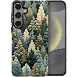 Compatible with Samsung Galaxy S23 FE Case,Glossy Case All-Round Protection Shockproof Anti-Scratches TPU Cover,Cases for Man Woman-Christmas Lush Coniferous