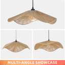 Arturesthome Rustic Farmhouse Chandelier Wicker Pendant Light Woven Ceiling Hanging Lighting for Dining Room Kitchen Hallway Foyer 19.6"