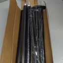 Black Curtain Rods for Windows 48-90Inch(4-7.5ft) Heavy Duty Wrap Around Blackout Curtain Rods,Adjustable Room Darkening Drapery Rod for Bedroom, Living Room, Sliding Door & Outdoor Patio