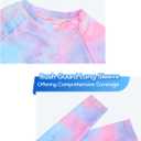 Snowheart Girls Rash Guard Swimsuit Set Long Sleeve Bathing Suit Two Piece 3-12 Years (Pink, S)