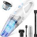 Handheld Vacuum Cordless, 6KPA Strong Suction & 25 Mins Runtime, 1.6lbs Lightweight Hand Vacuum Cordless Rechargeable with HEPA Filter/LED Light/Multi-Accessories,for Home/Car/Office Cleaning