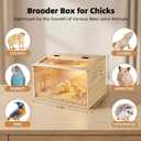 15.74 x 11.81 x 11.81 Chick Brooder Box with Heating Lamp, Poultry Brooder with Heaters, Wooden Brooder Box for Baby Chicks, Ducks, Quail and Birds