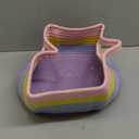 Woven Basket,Small Rope Storage Bin with Handles & Ribbon Bag, Organizer for Shelves Closets,Gift Basket Empty for Birthday,Books,Dog Toys, Rainbow (1 Pack)