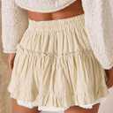 Flowy Shorts for Women Lace Cute Summer Skirts Ruffled Skorts Country Concert Boho Western Cowgirl Beach Vacation Outfit (XL)