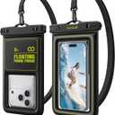 Lamicall IP68 Floating Waterproof Phone Pouch - [2 Pack] Water Proof Phone Case with Lanyard for iPhone 17 16 15 14 13 Pro Max, Galaxy S26 S25 S24 Ultra, Beach Cruise Gifts for Mothers Day, 4-8.5"