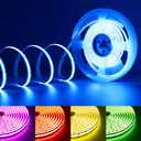PAUTIX RGB COB LED Strip Light,UL Listed 24V Color Changing LED Strip Lights,Multicolor Flexible Tape Light for Cabinet,Room,Bedroom,Party DIY Lighting Projects(Power Supply & Controller Not Included)