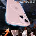 5 x FNTCASE for iPhone 15 Case: for iPhone 14 Case & iPhone 13 Case [Compatible with Magsafe] Translucent Matte Magnetic Phone Cover - Military Grade Drop Protection Shockproof Protective Cases - Pink