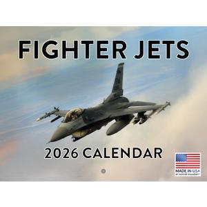 Fighter Jet Calendar 2026 Airplane Jets Aviation Monthly Wall Calender 12 Month | American Made In The USA