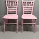 Flash Furniture Childs Pink Resin Party and Event Chiavari Chair for Commercial & Residential Use, Pink (Set of 2)