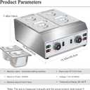 Chocolate Melting Pot 4-Tanks Commercial Chocolate Tempering Machine Chocolate Tempering Pot 2000W Electric Chocolate Melter Pot Chocolate Warmer for Milk Coffee Cheese