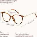 Gaoye Blue Light Blocking Glasses - Trending Round TR90 Frames, Metal Arms, UV400 Protection - Matching Soft Case