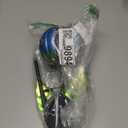 Huaxu Solar Outdoor Lights 35.4In Garden Decor Flower Wind Spinners,Waterproof LED Crackle Glass Globe Blue Lotus Art Metal Stake for Lawn Patio Pathway Yard Porch Driveway Decorations Gift