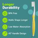 NIMBUS Extra Soft Toothbrushes (Regular Size Head), Periodontist Design Tapered Bristles for Sensitive Teeth & Receding Gums (5 Pack, Colors May Vary)