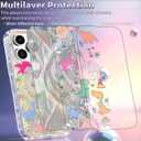 Compatible with iPhone 16 Pro Max Case,with [Soft Slim][Camera Protection] Cute Kawaii Shiny Aesthetic Phone Cover Anti-Yellowing Shockproof Protective Cover for Women Girl-Dinosaurs