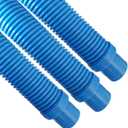 Puri Tech Universal Swimming Pool Cleaner Durable Hose 48 Long Blue Color 3 Pack Fit Including Hayward Navigator, Vac Ultra, AquaBug, Polaris ATV and More