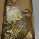 Therwen 20 Pcs Metal Table Numbers 1-20 Table Numbers for Wedding Reception 12 Inch Stainless Steel Party Desk Figure with Sturdy Holder Base for Banquet Wedding Party Event Catering(Gold)