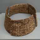 CENBOSS Rattan Christmas Tree Collar, Wicker Tree Skirt & Stand Base Cover (Brown Wash, 24 inch)