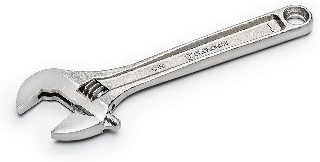 Crescent 8" Adjustable Wrench - Carded - AC28VS, Chrome, 2Pack
