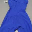 SUUKSESS Women Strappy Romper Seamless Jumpsuit Tummy Control Padded Sports Bra (Small, 11 Royal Blue)