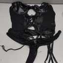 Aranmei Womens Sexy Lingerie Sets with Garter Belt Teddy Bodysuit Leather Underwire and Panty Set XXL